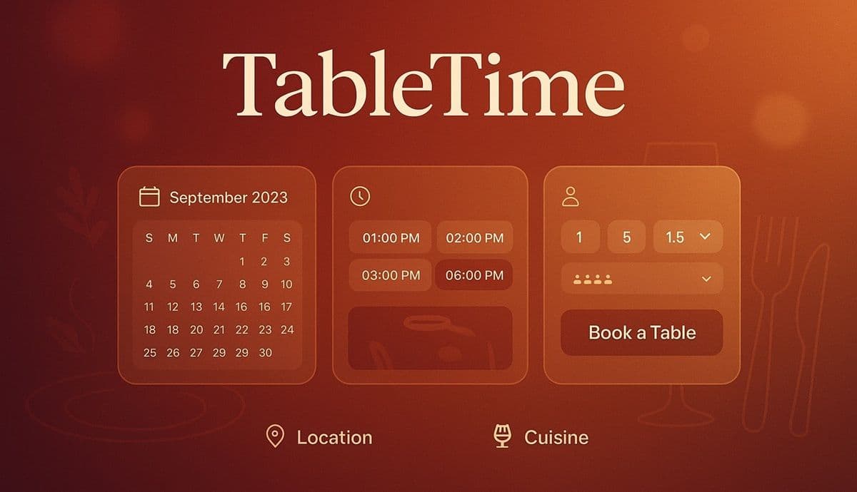 TableTime — Restaurant Booking Template