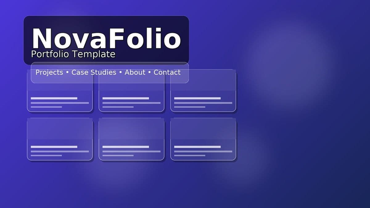 NovaFolio — Portfolio Template
